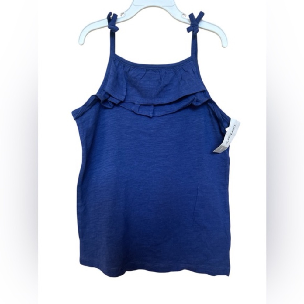 Carter's toddler girls navy Sleeveless Summer Top Ruffle Size 4/5 NEW